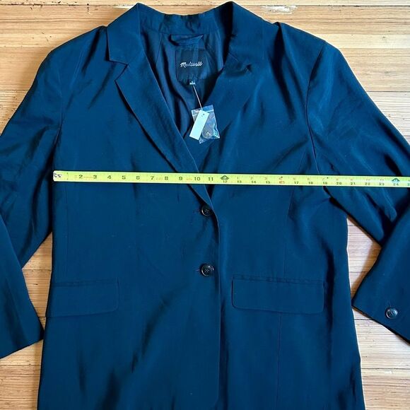 Madewell Relaxed Blazer in Softdrape Black Size L. NWT. - Picture 9 of 16